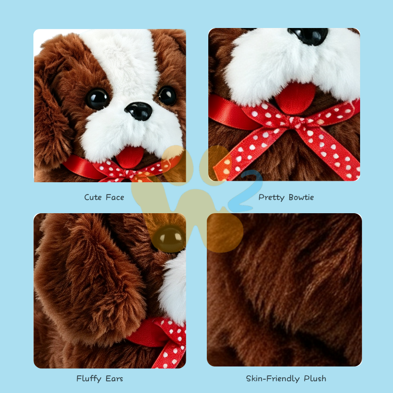 W2TOY Electric Plush Toy - Color-Blocked Puppy（1pcs）