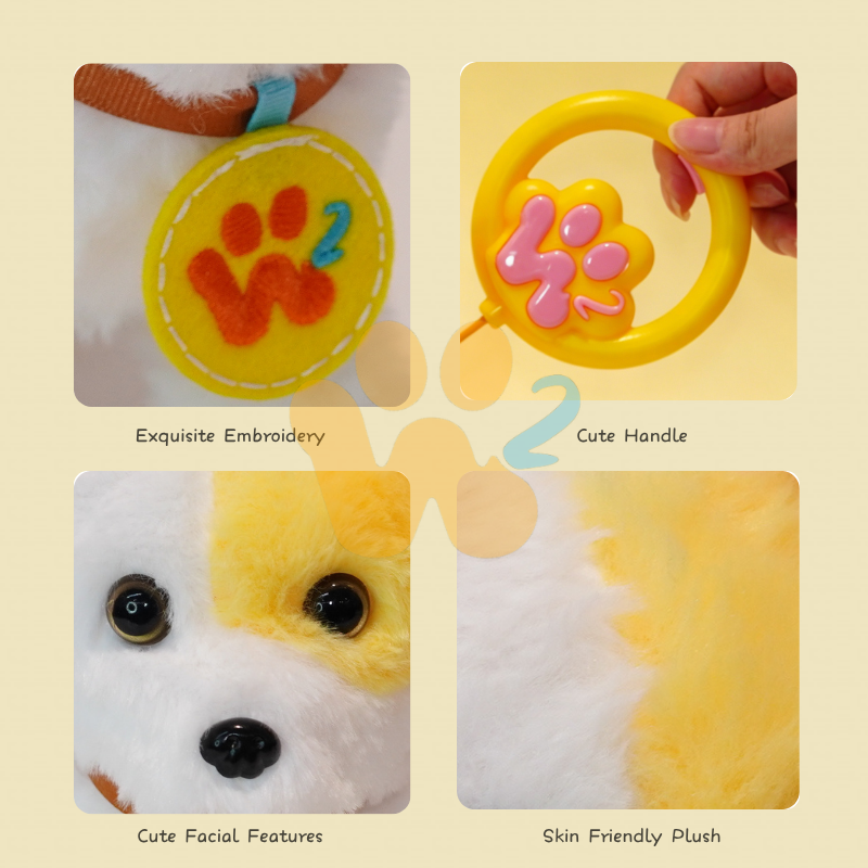 W2TOY Electric Plush Toy - Pirate Dog With Handle（1pcs）