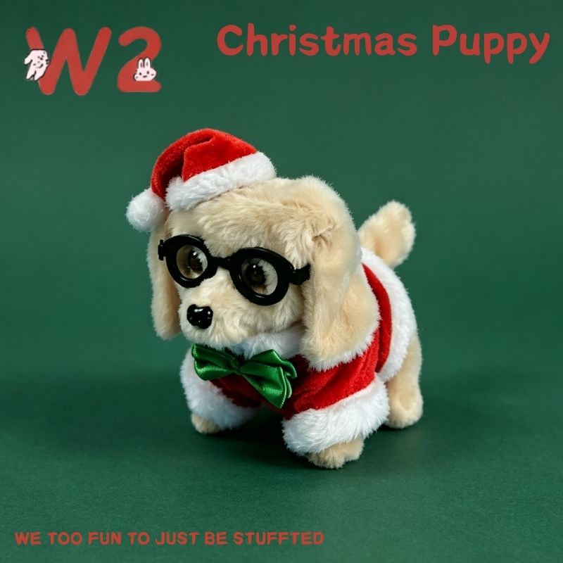 W2TOY Electric Plush Toy -Christmas Puppy（1pcs）