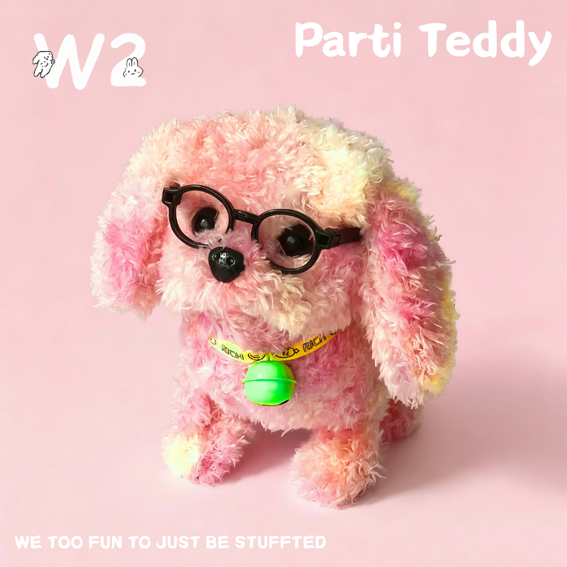 W2TOY Electric Plush Toy -Parti Teddy（1pcs）