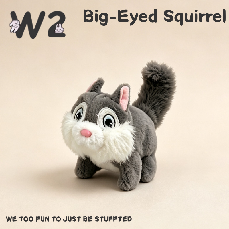 W2TOY Electric Plush Toy - Big-Eyed Squirrel（1pcs）