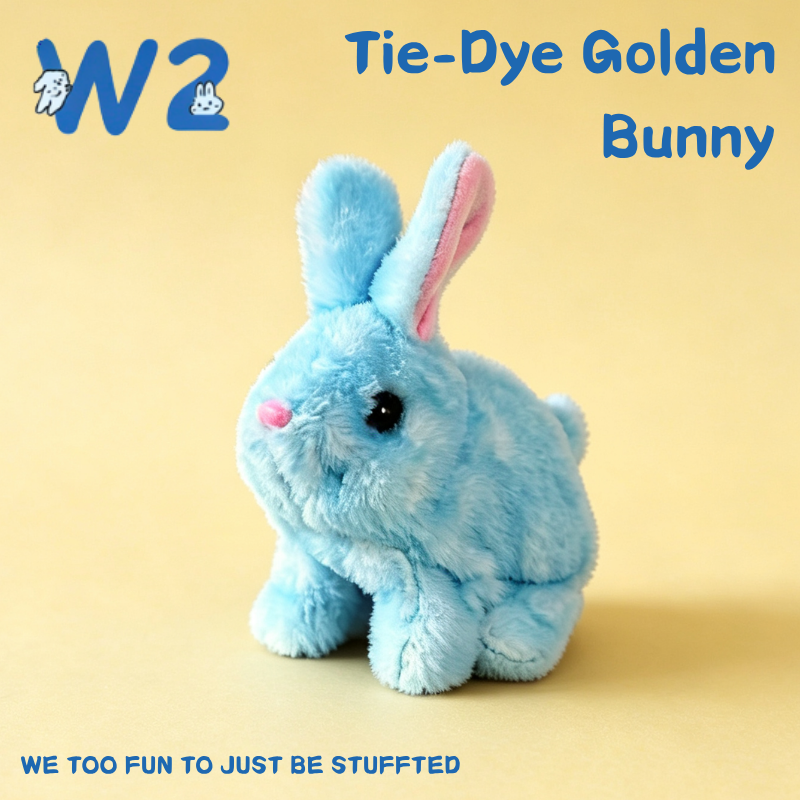 W2TOY Electric Plush Toy -Tie-Dye Golden Bunny（1pcs）