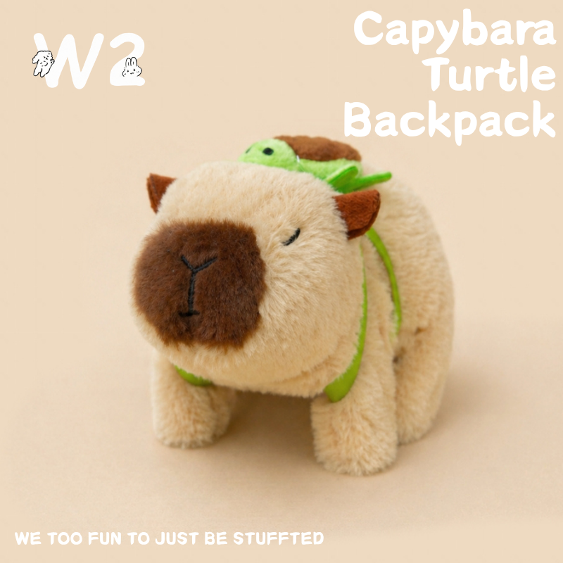 W2TOY Electric Plush Toy - Capybara Turtle Backpack（1pcs）