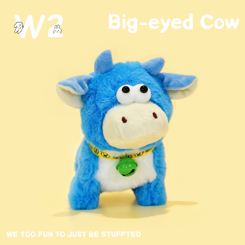 W2TOY Electric Plush Toy -Big eyed Cow（1pcs）