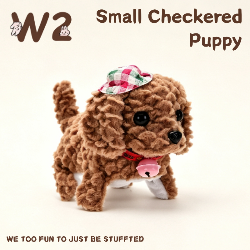 W2TOY Electric Plush Toy - Small Checkered Puppy（1pcs）