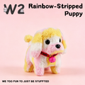 W2TOY Electric Plush Toy - Rainbow Stripped Puppy（1pcs）