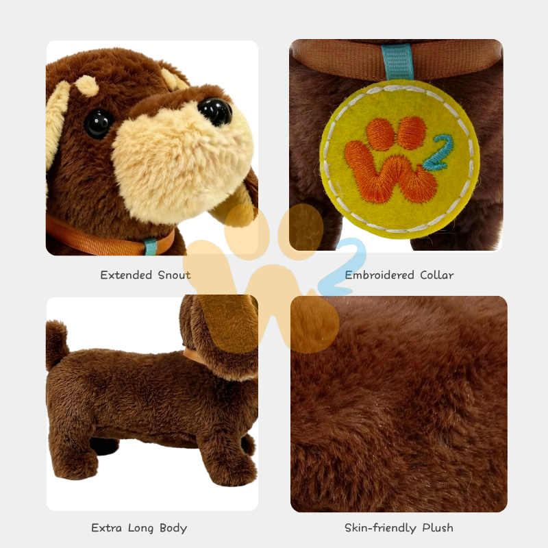 W2TOY Electric Plush Toy -Dachshund（1pcs）