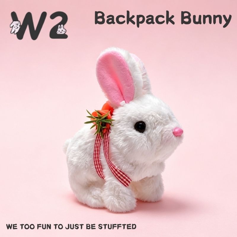 W2TOY Electric Plush Toy - Backpack Bunny（1pcs）