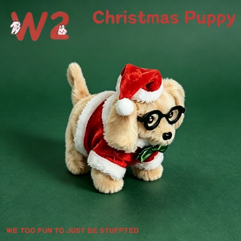 W2TOY Electric Plush Toy -Christmas Puppy（1pcs）