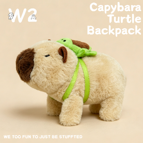 W2TOY Electric Plush Toy - Capybara Turtle Backpack（1pcs）
