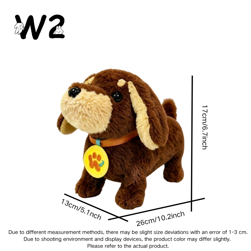 W2TOY Electric Plush Toy -Dachshund（1pcs）