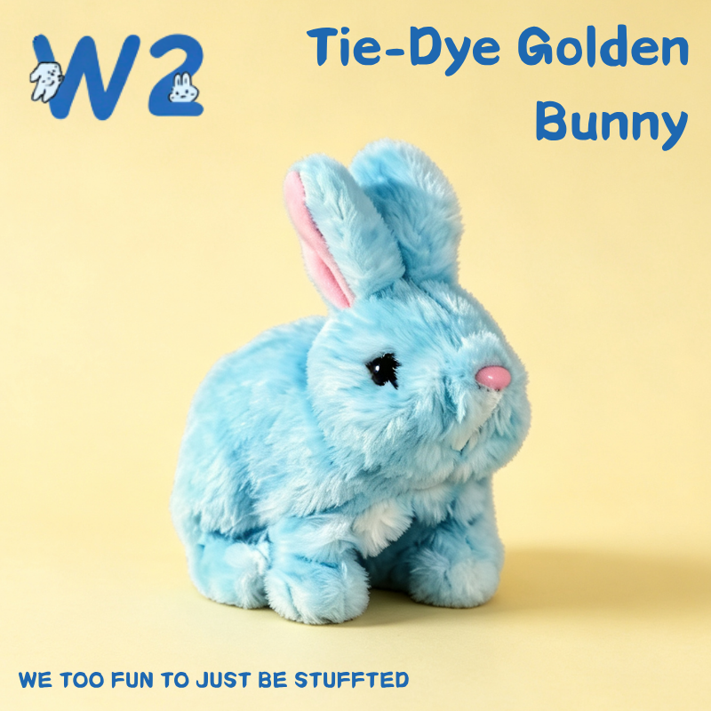 W2TOY Electric Plush Toy -Tie-Dye Golden Bunny（1pcs）