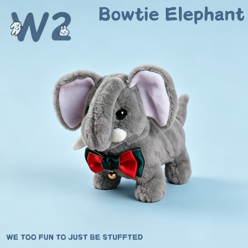 W2TOY Electric Plush Toy -Bowtie Elephant（1pcs）