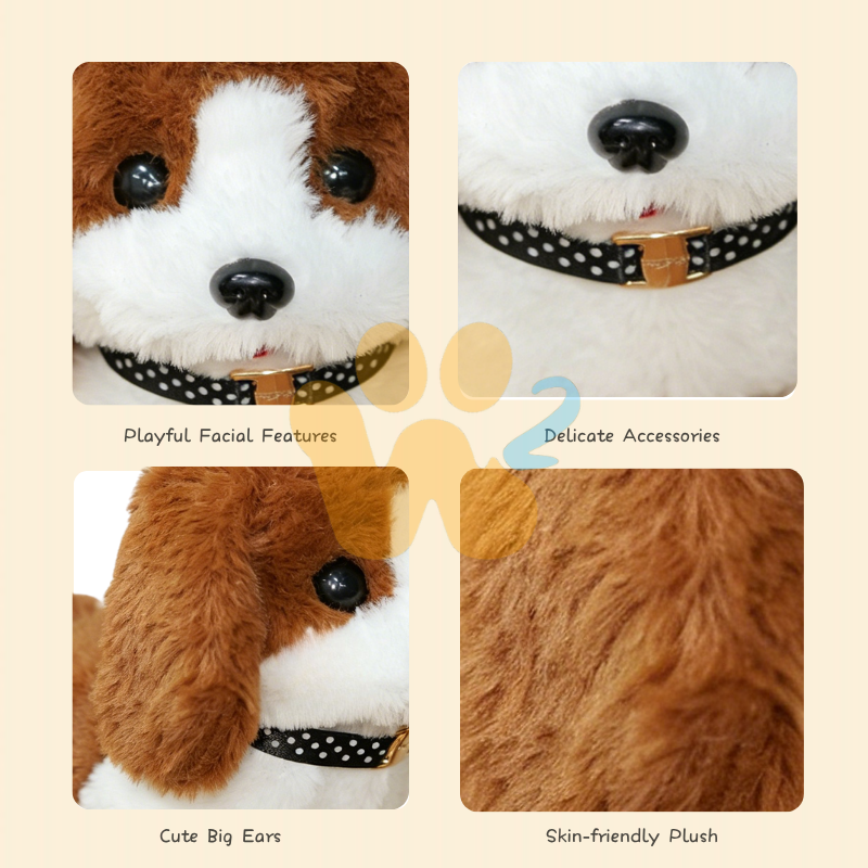 W2TOY Electric Plush Toy -Two tone Dog（1pcs）