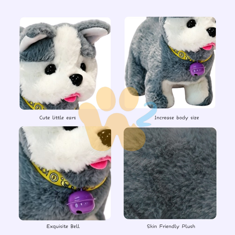 W2TOY Electric Plush Toy - Medium Husky(1 pcs）