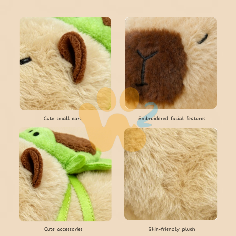 W2TOY Electric Plush Toy - Capybara Turtle Backpack（1pcs）