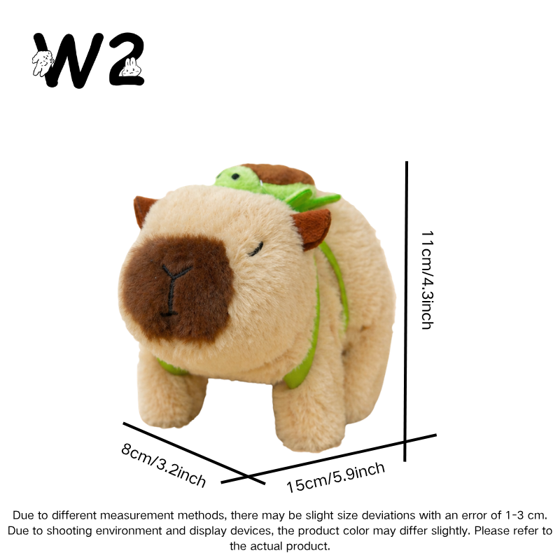 W2TOY Electric Plush Toy - Capybara Turtle Backpack（1pcs）