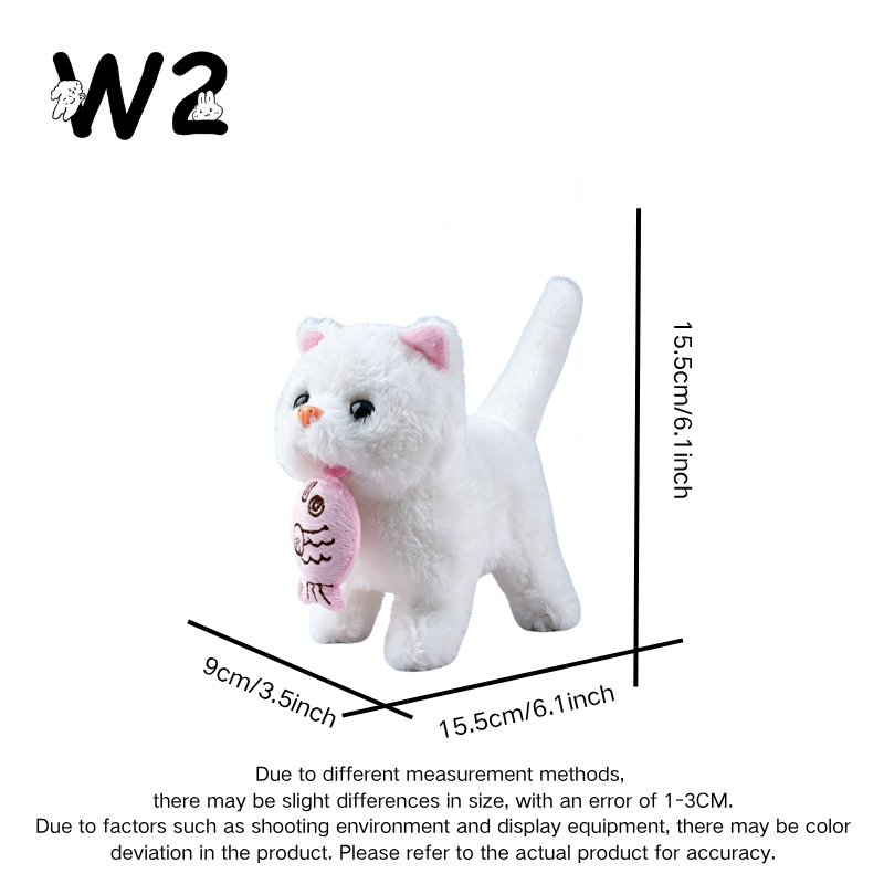 W2TOY Electric Plush Toy - Fish Carrying Cat（1pcs）