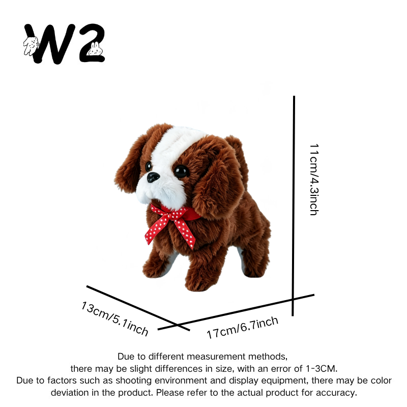 W2TOY Electric Plush Toy - Color-Blocked Puppy（1pcs）