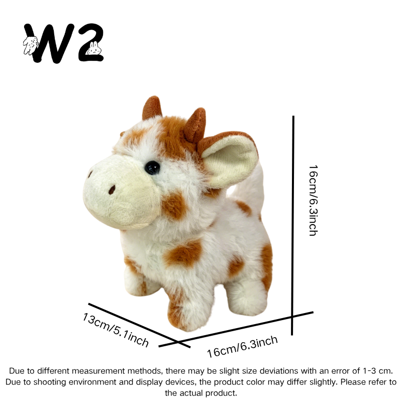 W2TOY Electric Plush Toy -Musical Little Cow（1pcs）