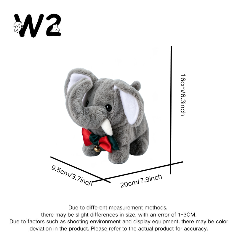 W2TOY Electric Plush Toy -Bowtie Elephant（1pcs）