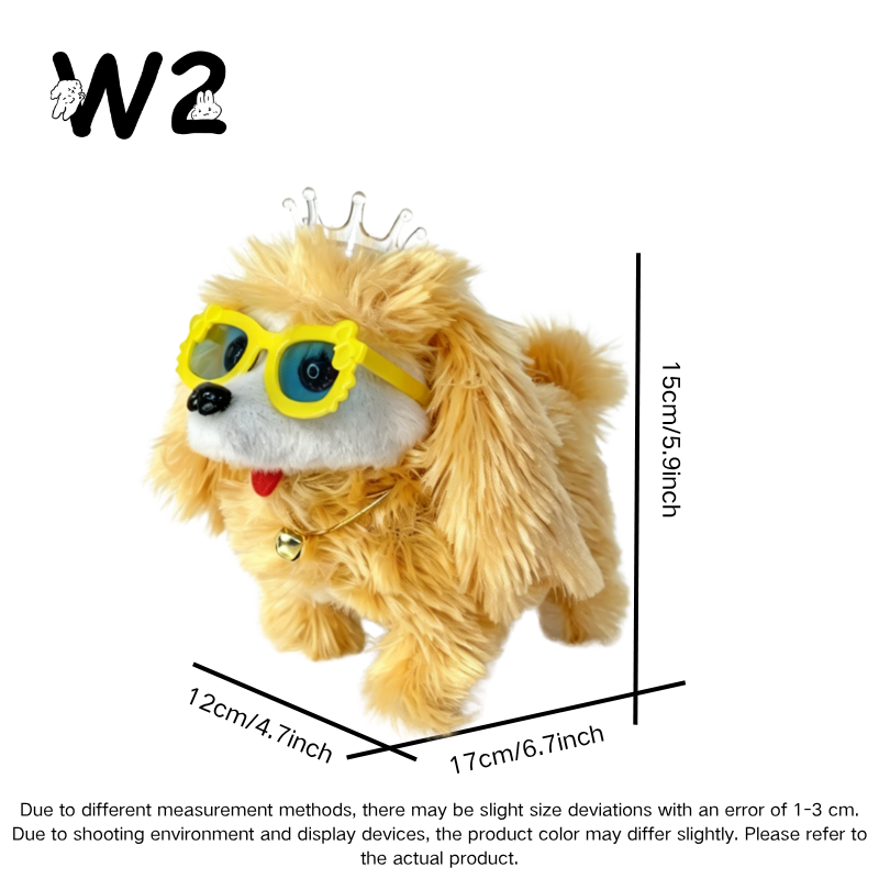 W2TOY Electric Plush Toy -Fluffy Dog（1pcs）
