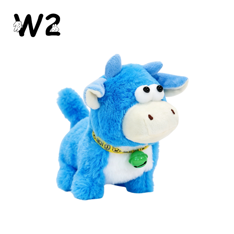 W2TOY Electric Plush Toy -Big eyed Cow（1pcs）