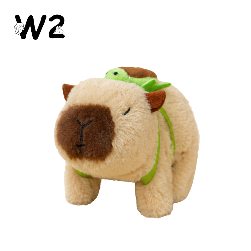W2TOY Electric Plush Toy - Capybara Turtle Backpack（1pcs）