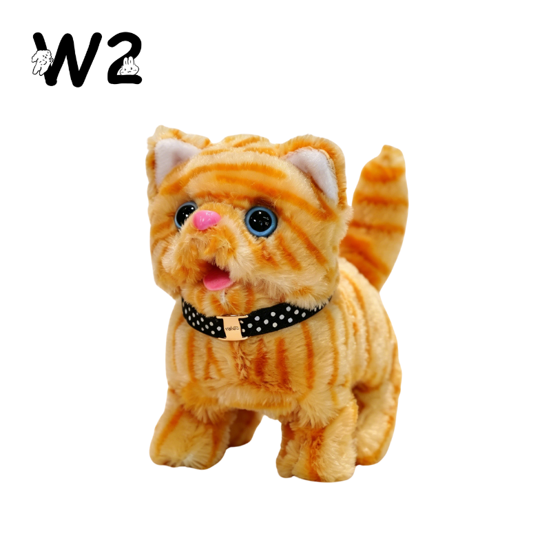 W2TOY Electric Plush Toy -Tiger Print Cat（1pcs）