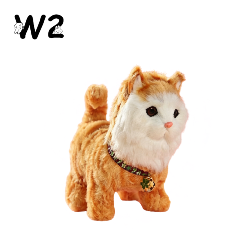 W2TOY Electric Plush Toy - Realistic Lucky Cat（1pcs）