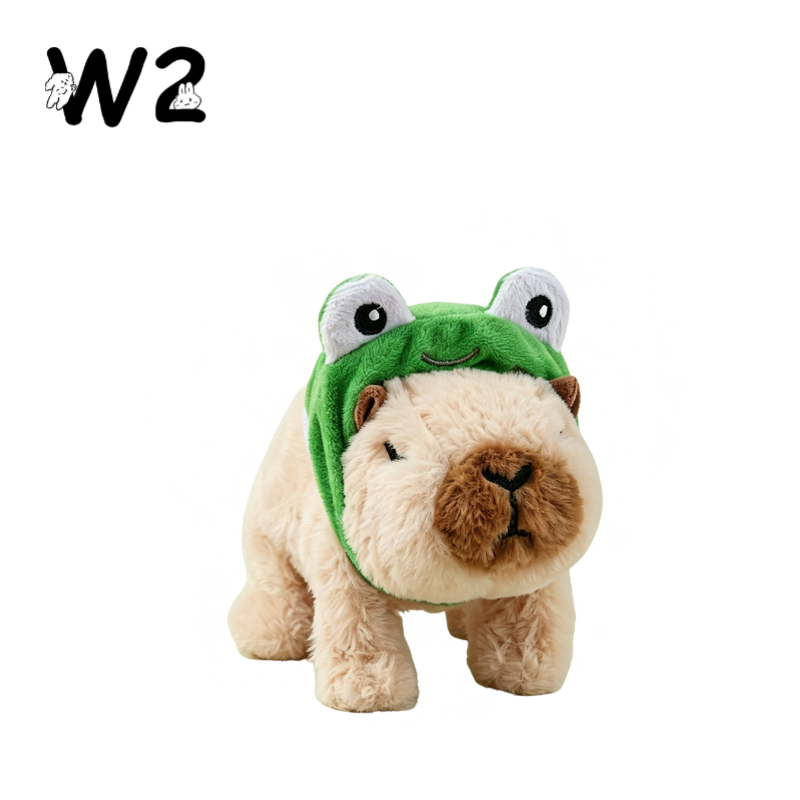 W2TOY Electric Plush Toy - Cartoon Headgear Capybara（1pcs）