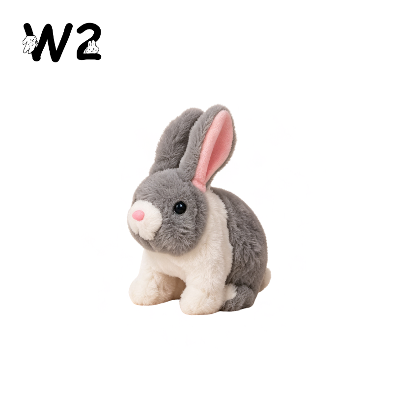W2TOY Electric Plush Toy -Two-Tone Rabbit（1pcs）
