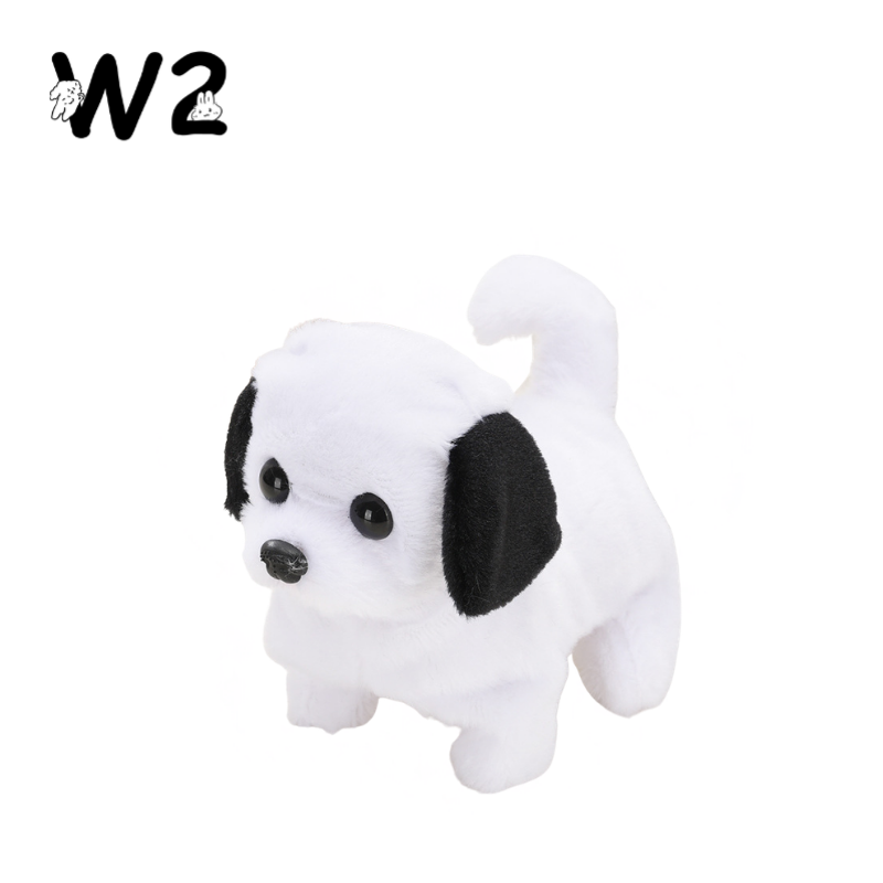 W2TOY Electric Plush Toy - Color Ears White Puppy（1pcs）