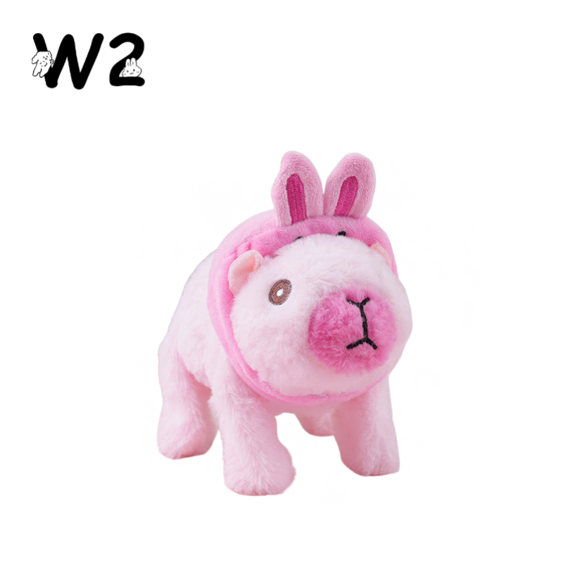 W2TOY Electric Plush Toy - Cartoon Headgear Capybara（1pcs）