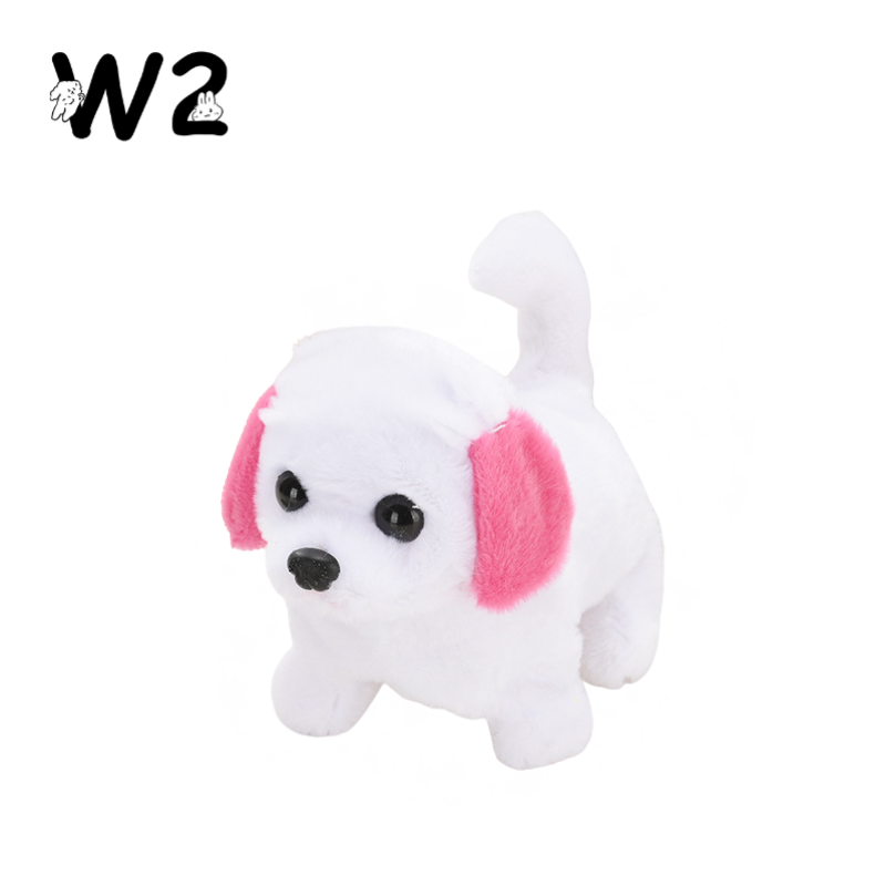 W2TOY Electric Plush Toy - Color Ears White Puppy（1pcs）