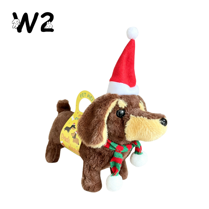 W2TOY Electric Plush Toy -Christmas Dachshund（1pcs）