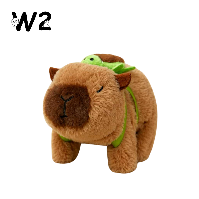 W2TOY Electric Plush Toy - Capybara Turtle Backpack（1pcs）
