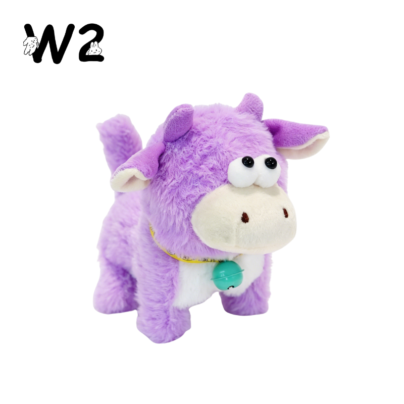 W2TOY Electric Plush Toy -Big eyed Cow（1pcs）