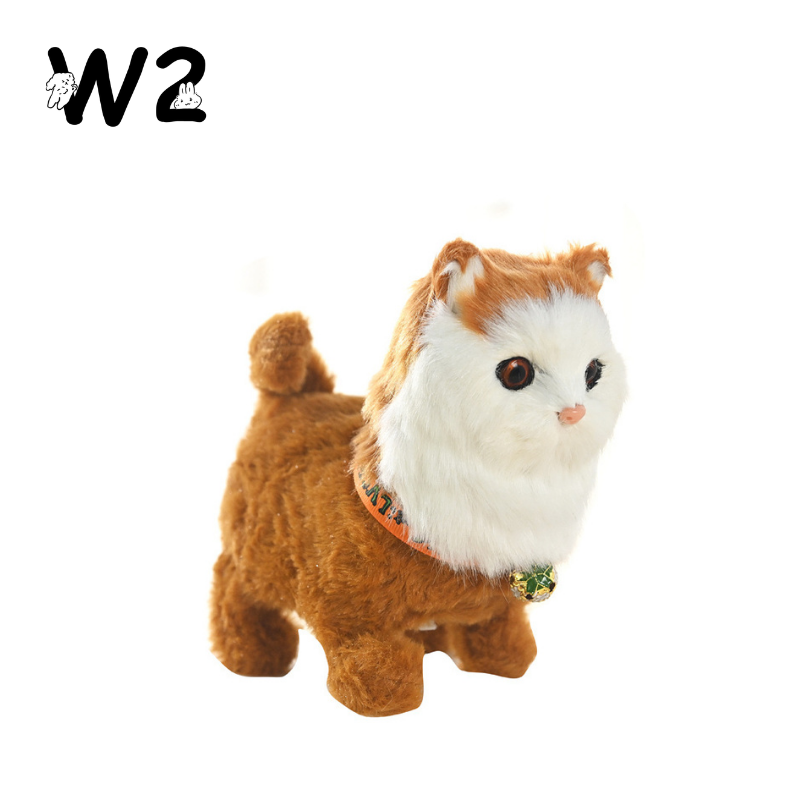 W2TOY Electric Plush Toy - Realistic Lucky Cat（1pcs）