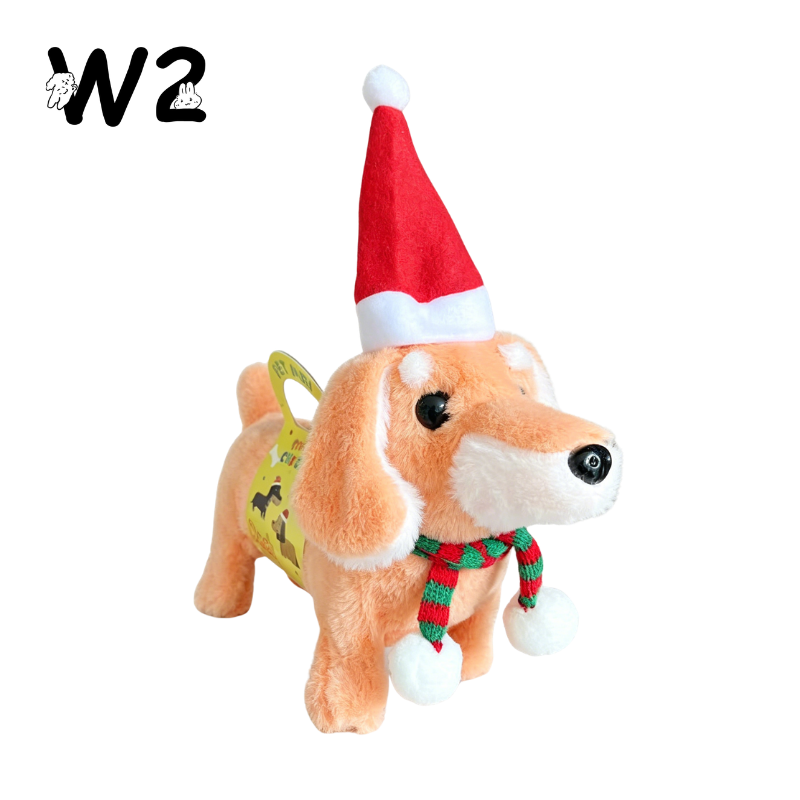 W2TOY Electric Plush Toy -Christmas Dachshund（1pcs）
