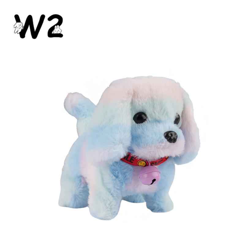 W2TOY Electric Plush Toy - Rainbow Stripped Puppy（1pcs）