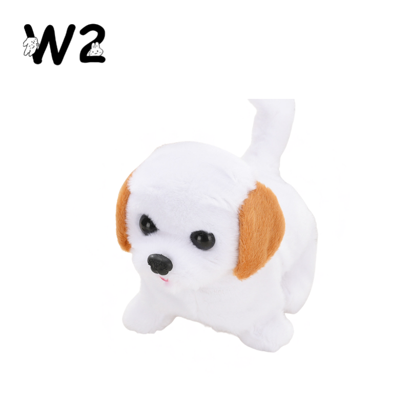 W2TOY Electric Plush Toy - Color Ears White Puppy（1pcs）