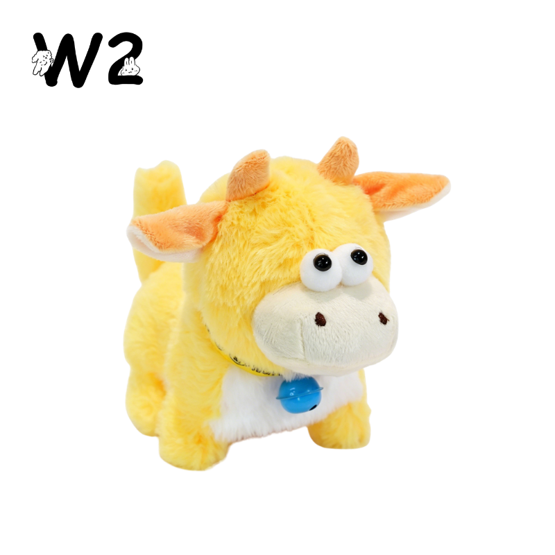 W2TOY Electric Plush Toy -Big eyed Cow（1pcs）