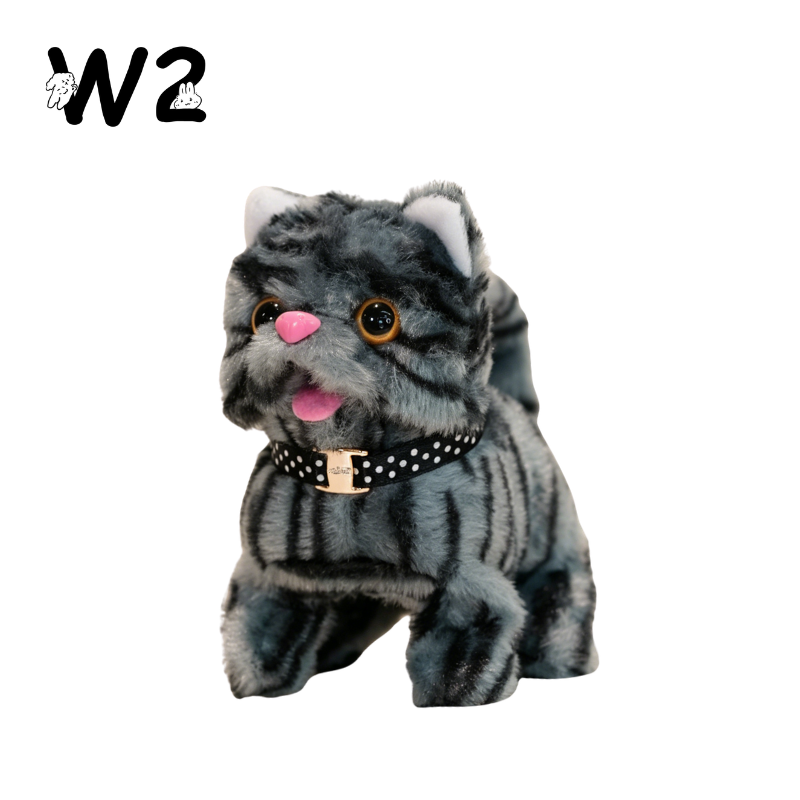 W2TOY Electric Plush Toy -Tiger Print Cat（1pcs）