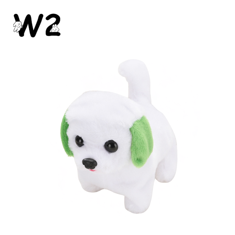 W2TOY Electric Plush Toy - Color Ears White Puppy（1pcs）