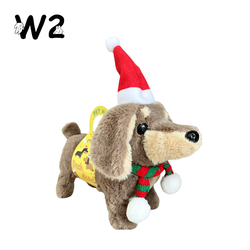 W2TOY Electric Plush Toy -Christmas Dachshund（1pcs）