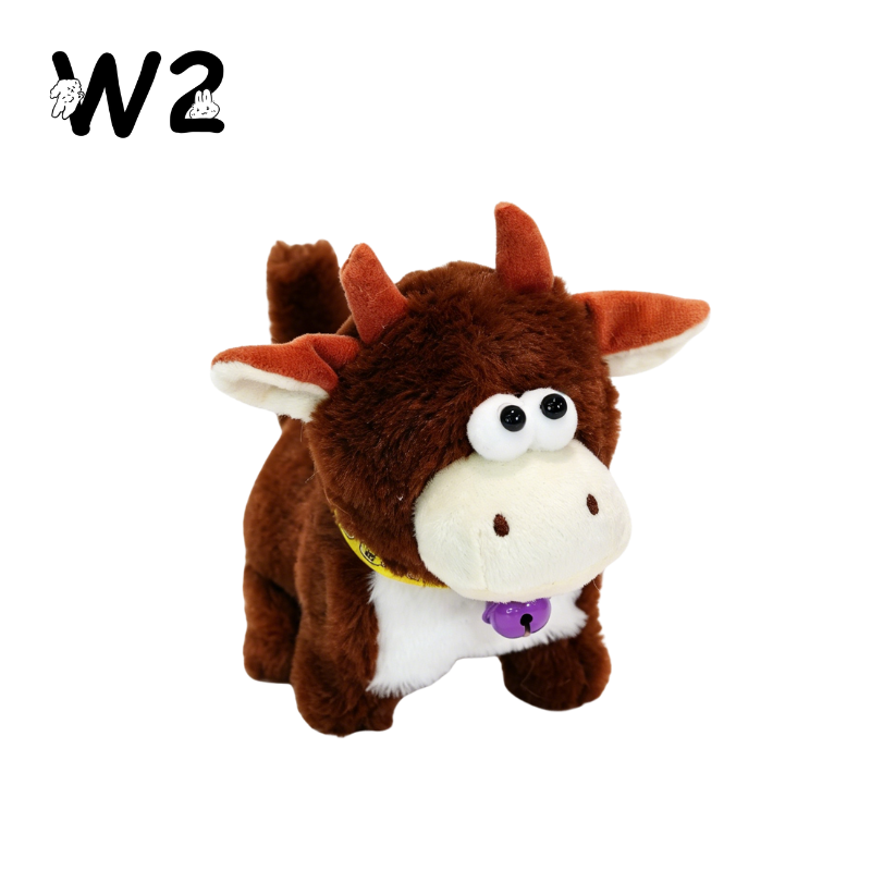W2TOY Electric Plush Toy -Big eyed Cow（1pcs）