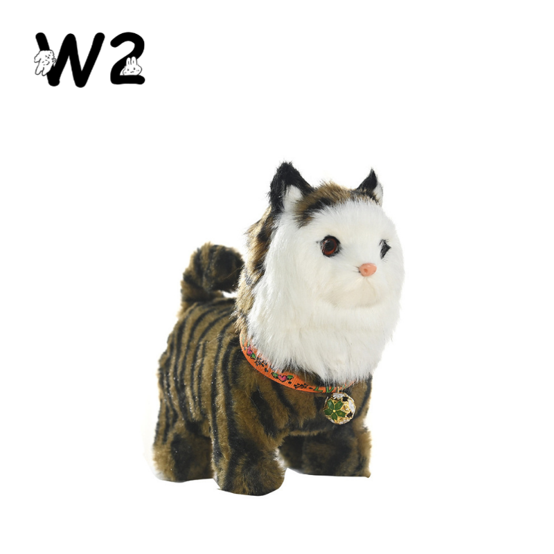 W2TOY Electric Plush Toy - Realistic Lucky Cat（1pcs）