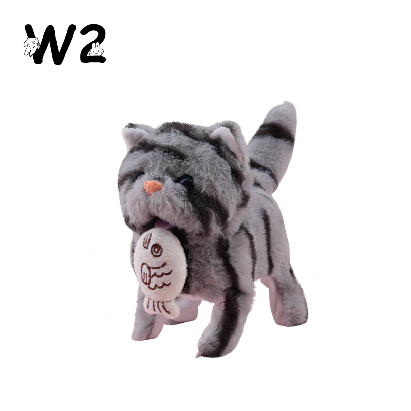 W2TOY Electric Plush Toy - Fish Carrying Cat（1pcs）