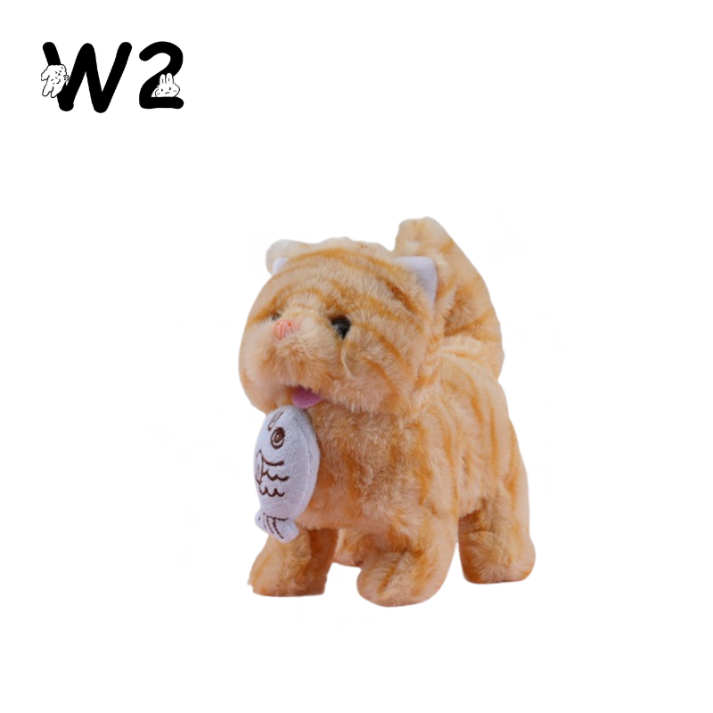 W2TOY Electric Plush Toy - Fish Carrying Cat（1pcs）